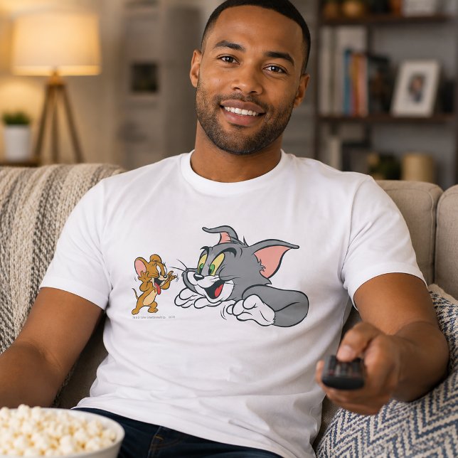 Tom och Jerry Make Ansikte Tröja (Simulated person wearing shirt)