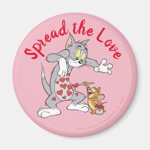 Tom och Jerry målar alla hjärtans hjärtan Magnet