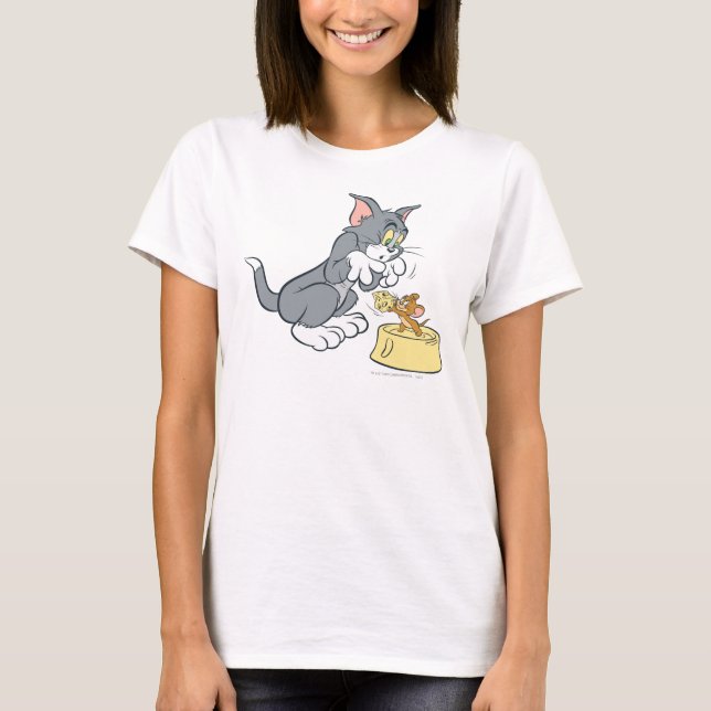 Tom och Jerry Matar katten Tee Shirt (Framsida)