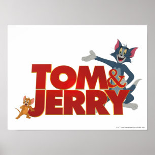 Tom och Jerry med Logotyp Poster
