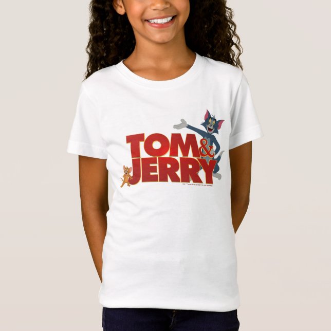 Tom och Jerry med Logotyp T Shirt (Framsida)