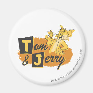 Tom och Jerry Mouse i Tass Logotyp Magnet