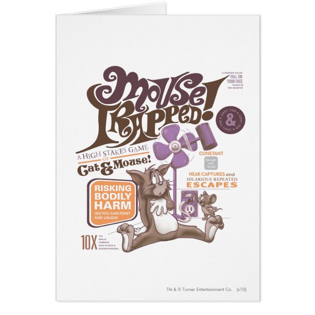 Tom och Jerry Mouse Trapped Hälsningskort (Framsidan)