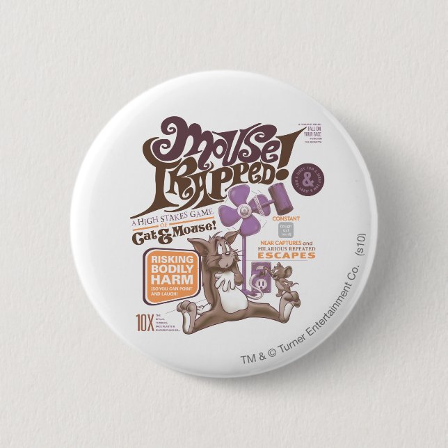 Tom och Jerry Mouse Trapped Knapp (Framsida)