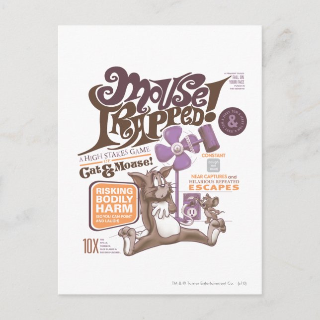 Tom och Jerry Mouse Trapped Vykort (Framsida)