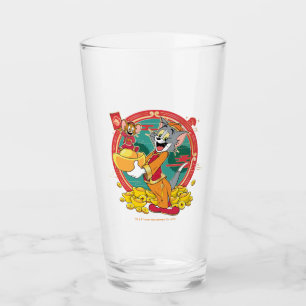 Tom och Jerry New Years Red Kuvert Glaskopp