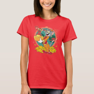 Tom och Jerry New Years Red Kuvert T Shirt