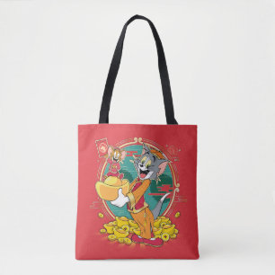 Tom och Jerry New Years Red Kuvert Tygkasse