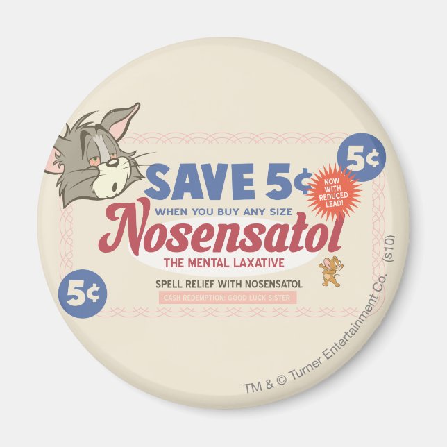 Tom och Jerry Nosensatol Coupon Magnet (Framsidan)