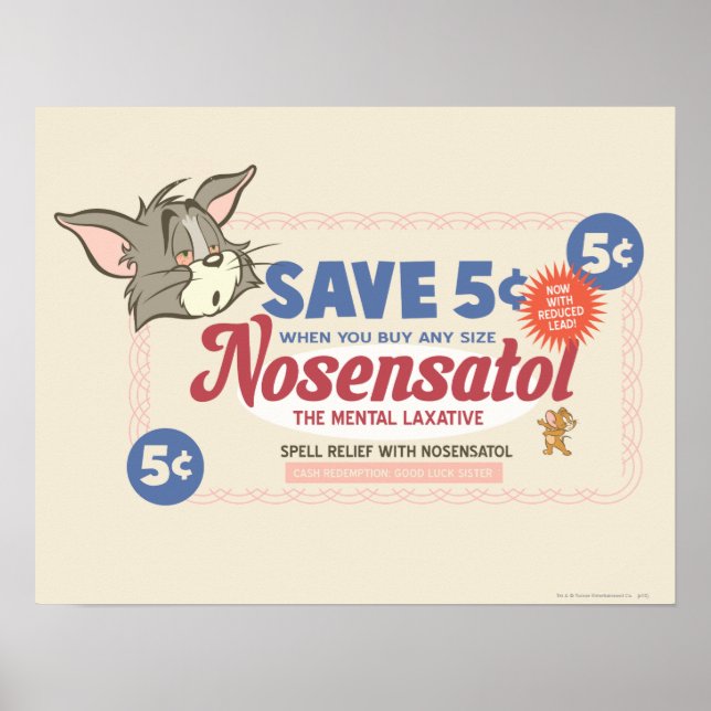 Tom och Jerry Nosensatol Coupon Poster (Framsidan)