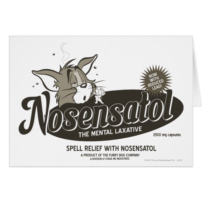 Tom och Jerry Nosensatol Hälsningskort (Framsidan Horizontal)