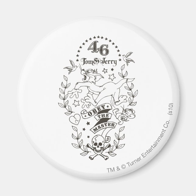 Tom och Jerry Obey Master 1 Magnet (Framsidan)
