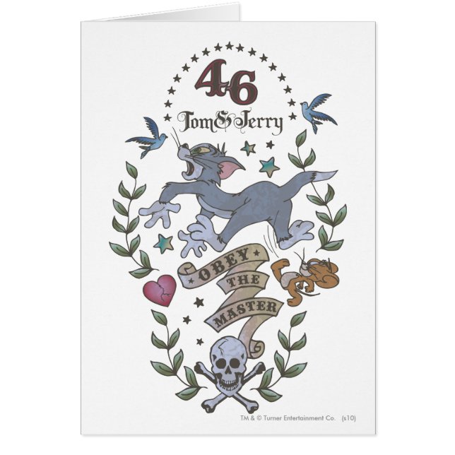 Tom och Jerry Obey Master 2 Hälsningskort (Framsidan)