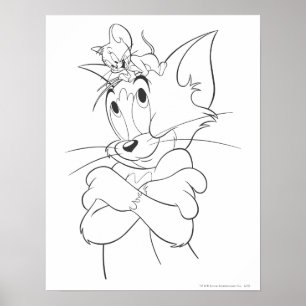 Tom och Jerry On Head Poster