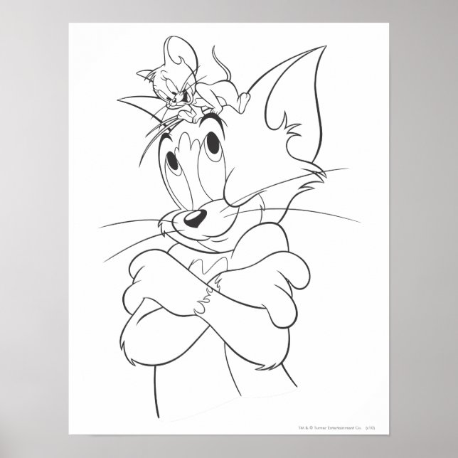 Tom och Jerry On Head Poster (Framsidan)