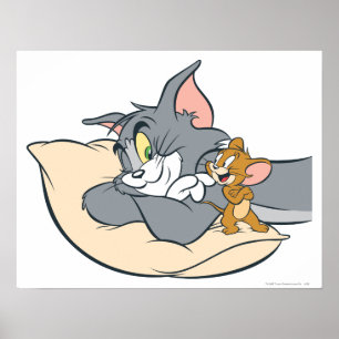 Tom och Jerry On Pillow Poster