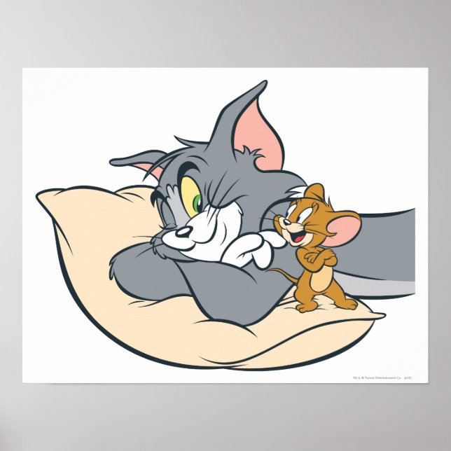Tom och Jerry On Pillow Poster (Framsidan)