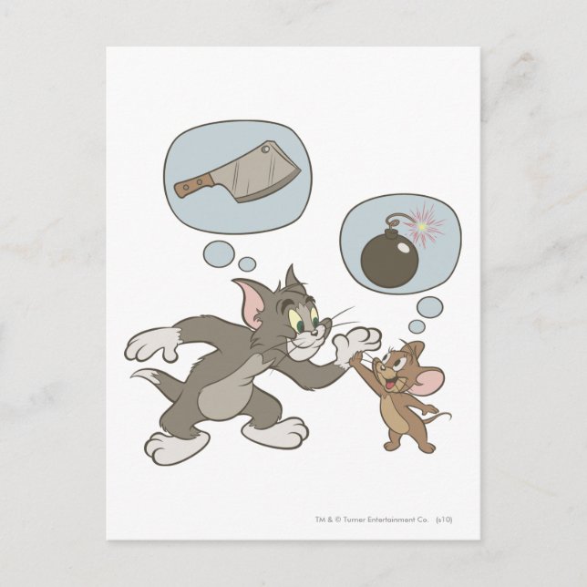 Tom och Jerry ondskatankar Vykort (Framsida)