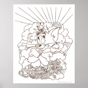 Tom och Jerry Outline Poster