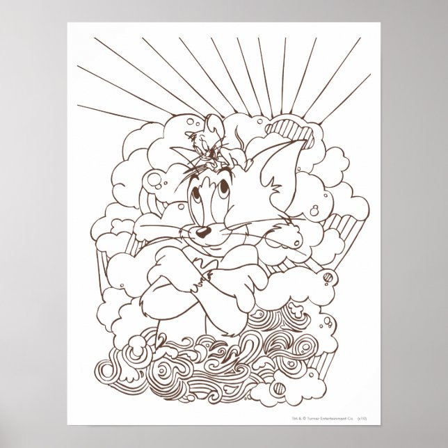Tom och Jerry Outline Poster (Framsidan)