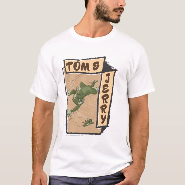 Tom och Jerry på en Tan Couch Tee Shirt (Framsida)