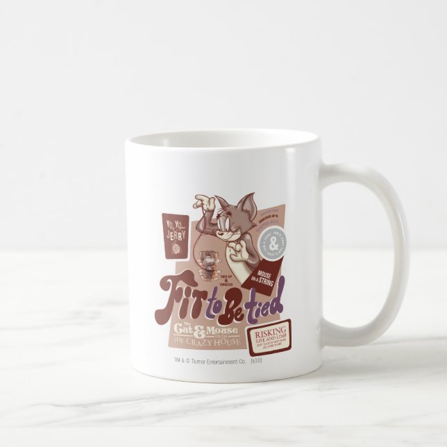 Tom och Jerry passande att vara bundna Kaffemugg (Höger)