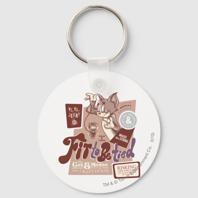 Tom och Jerry passande att vara bundna Nyckelring (Framsida)