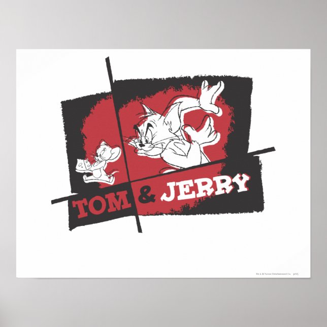 Tom och Jerry Red and Black Poster (Framsidan)