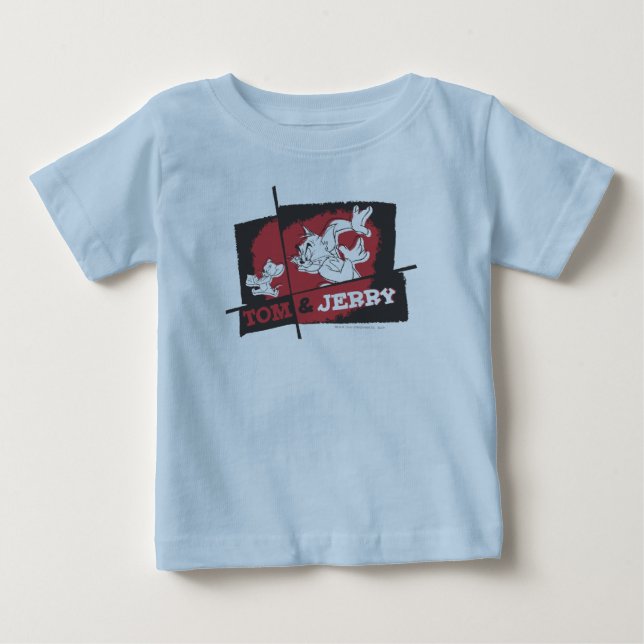 Tom och Jerry Red and Black Tee (Framsida)