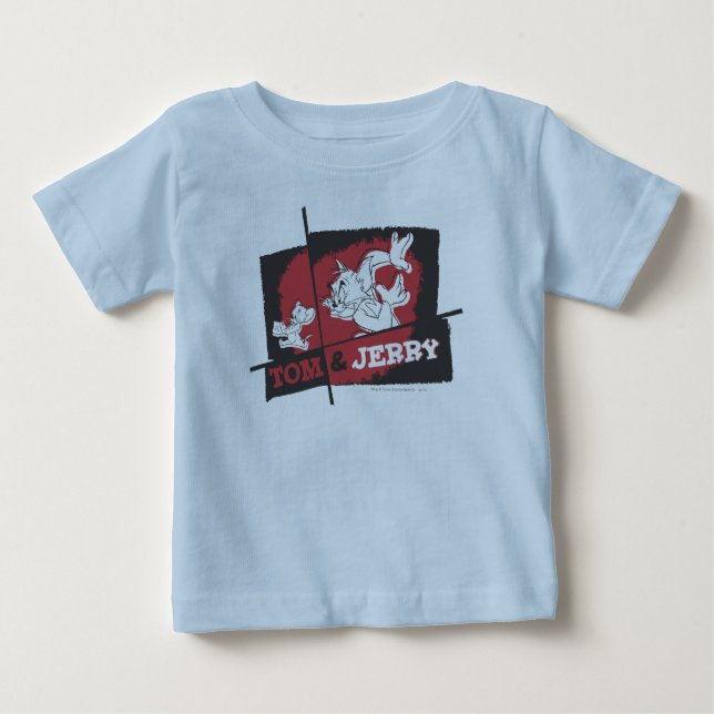 Tom och Jerry Red and Black Tee Shirt (Framsida)