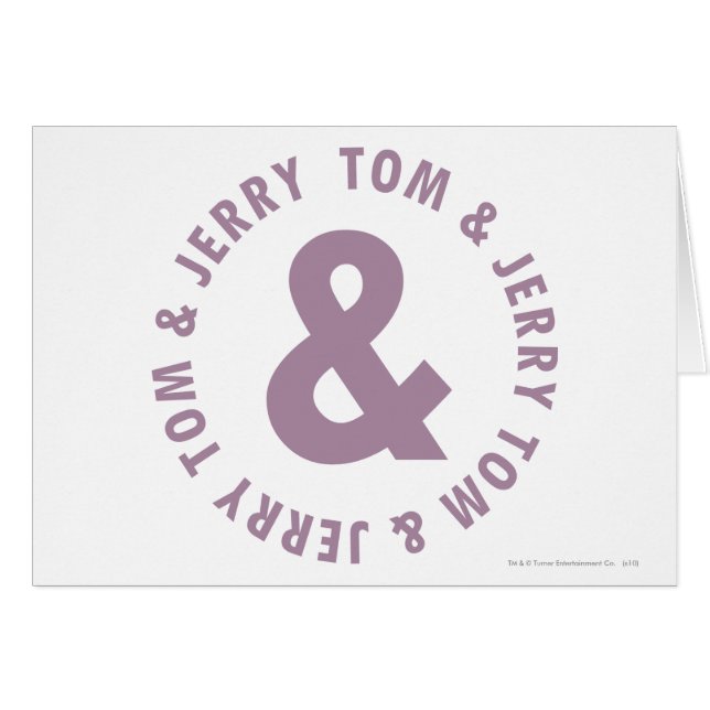 Tom och Jerry Round Logotyp 10 Hälsningskort (Framsidan Horizontal)