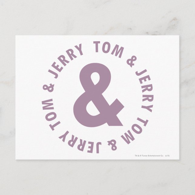 Tom och Jerry Round Logotyp 10 Vykort (Framsida)