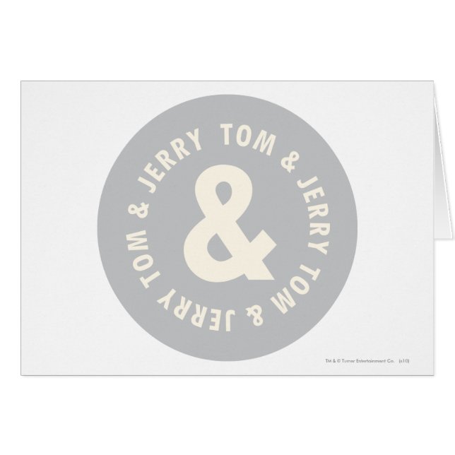 Tom och Jerry Round Logotyp 1 Hälsningskort (Framsidan Horizontal)