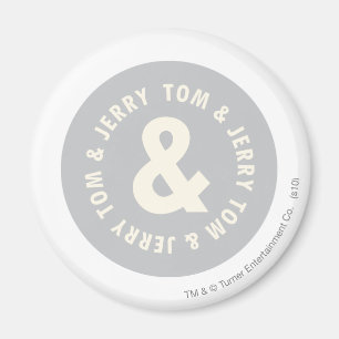Tom och Jerry Round Logotyp 1 Magnet