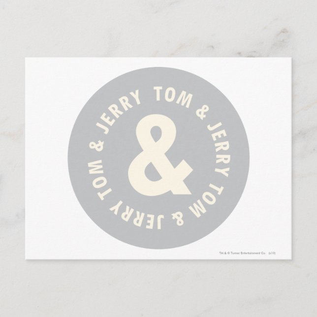 Tom och Jerry Round Logotyp 1 Vykort (Framsida)