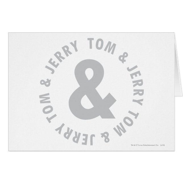 Tom och Jerry Round Logotyp 2 Hälsningskort (Framsidan Horizontal)