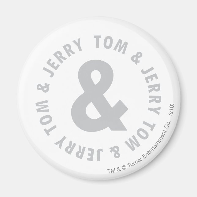 Tom och Jerry Round Logotyp 2 Magnet (Framsidan)