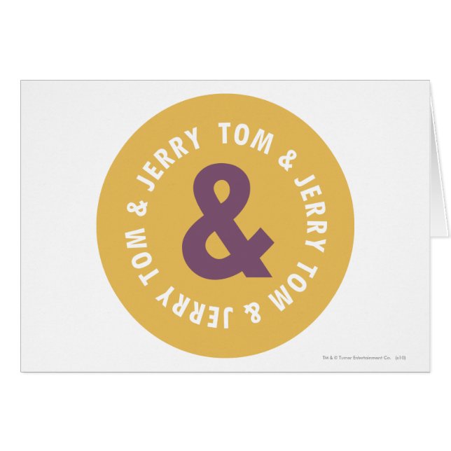 Tom och Jerry Round Logotyp 3 Hälsningskort (Framsidan Horizontal)