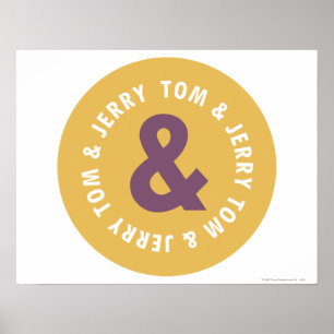 Tom och Jerry Round Logotyp 3 Poster