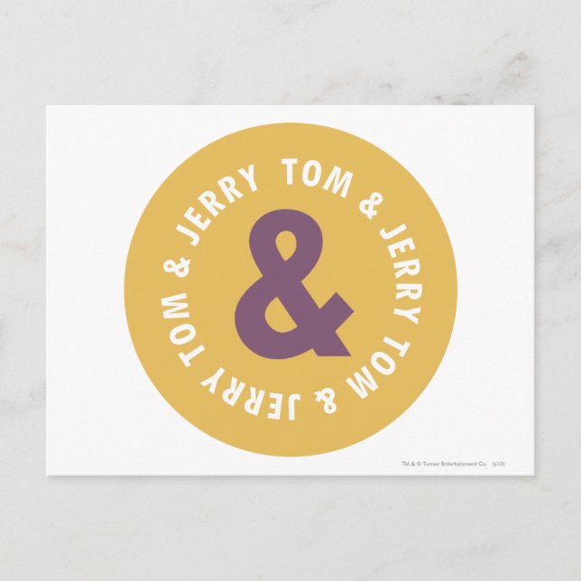 Tom och Jerry Round Logotyp 3 Vykort (Framsida)