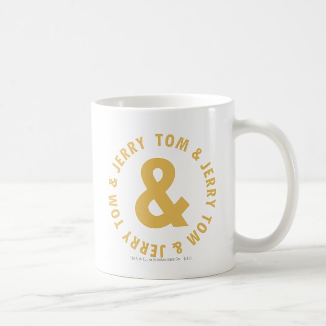 Tom och Jerry Round Logotyp 4 Kaffemugg (Höger)