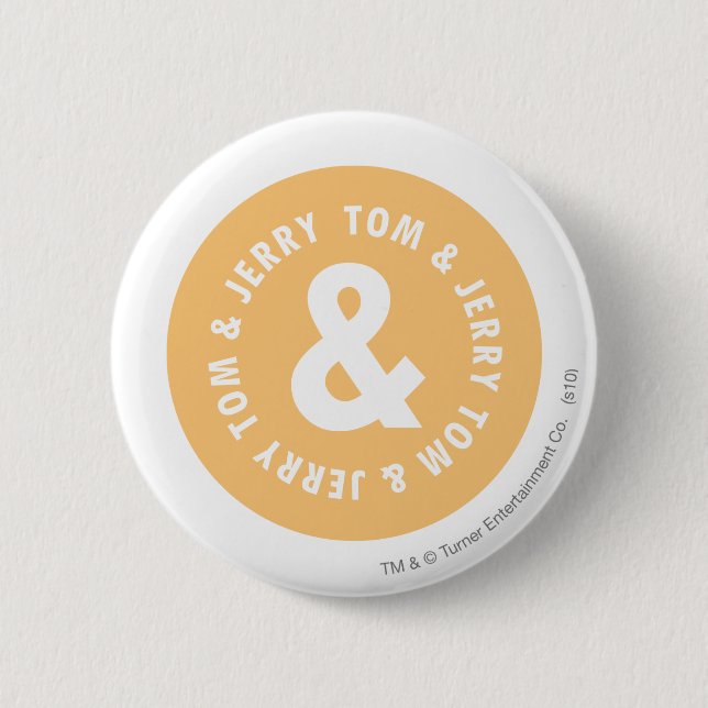 Tom och Jerry Round Logotyp 5 Knapp (Framsida)