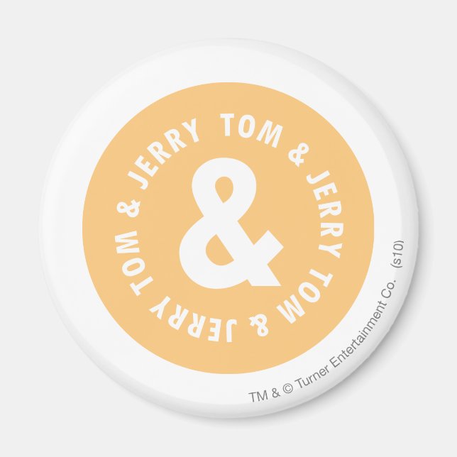 Tom och Jerry Round Logotyp 5 Magnet (Framsidan)