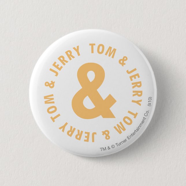 Tom och Jerry Round Logotyp 6 Knapp (Framsida)