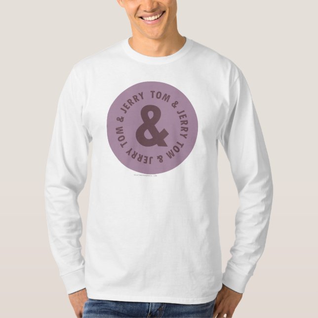 Tom och Jerry Round Logotyp 7 Tee Shirt (Framsida)