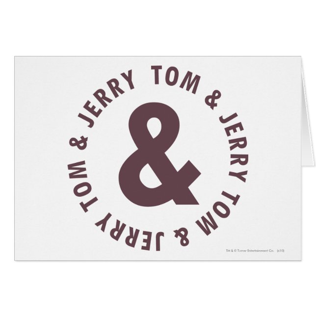 Tom och Jerry Round Logotyp 8 Hälsningskort (Framsidan Horizontal)