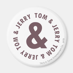 Tom och Jerry Round Logotyp 8 Magnet