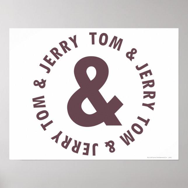Tom och Jerry Round Logotyp 8 Poster (Framsidan)