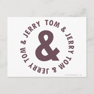 Tom och Jerry Round Logotyp 8 Vykort