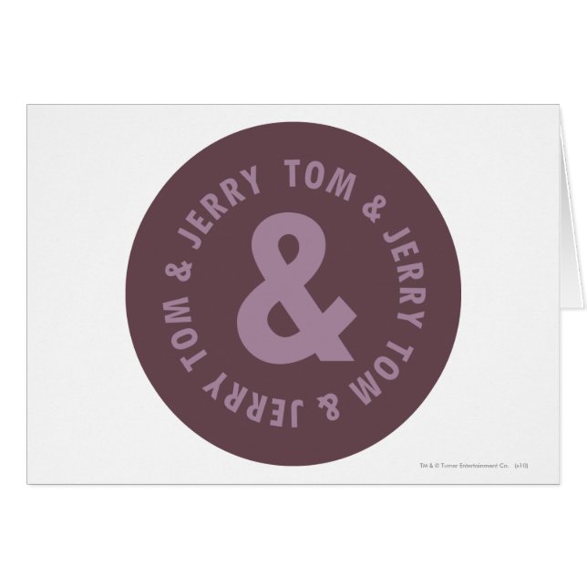 Tom och Jerry Round Logotyp 9 Hälsningskort (Framsidan Horizontal)